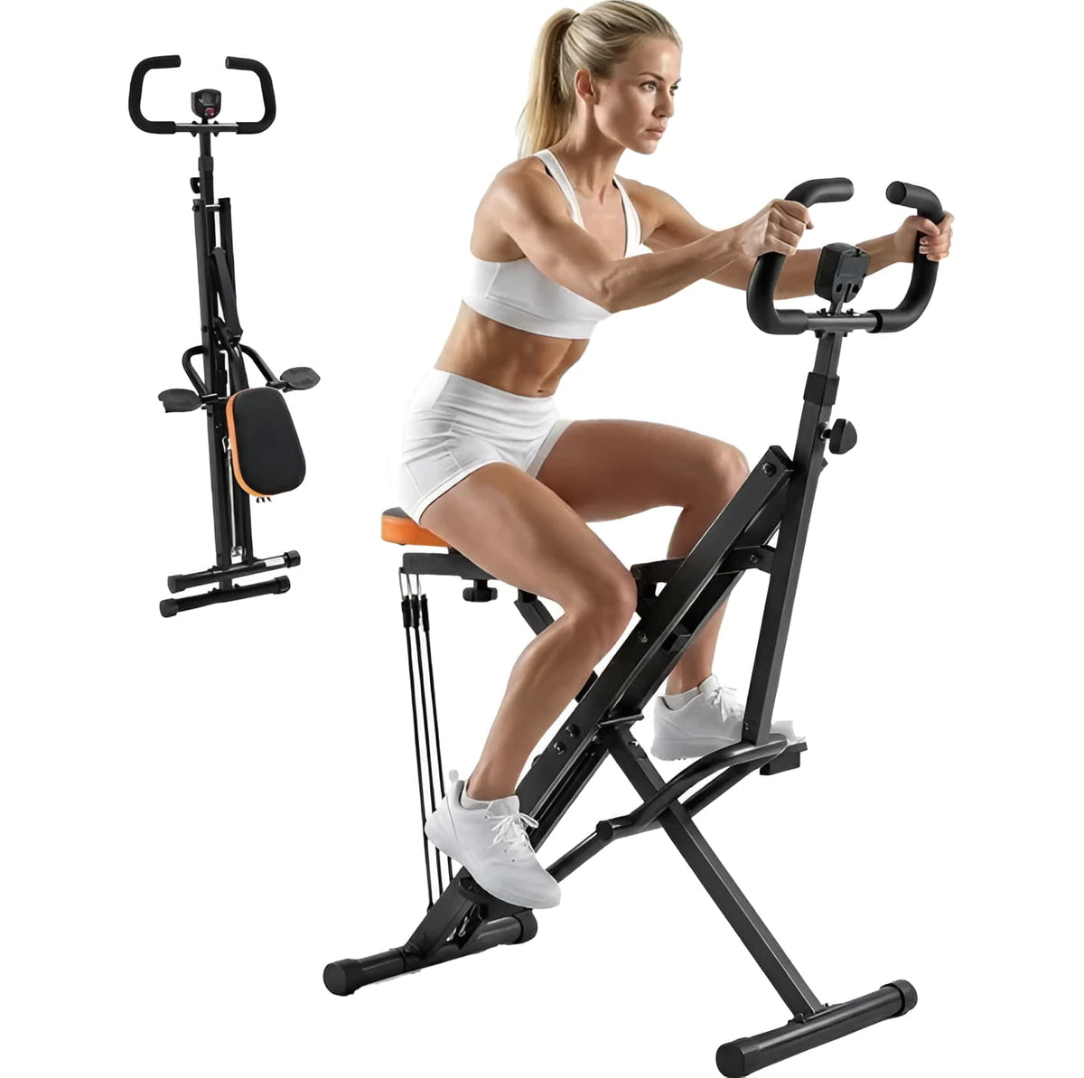 Foldable Squat Machine for Home, Adjustable Resistance, 330 lb