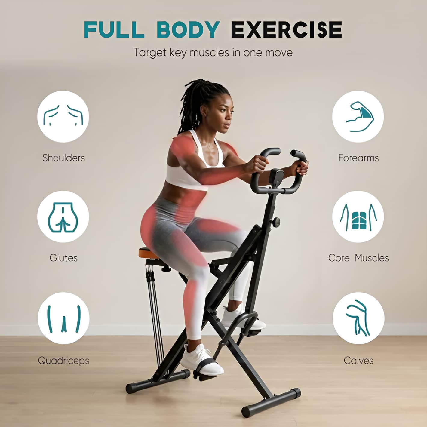 Foldable Squat Machine for Home, Adjustable Resistance, 330 lb