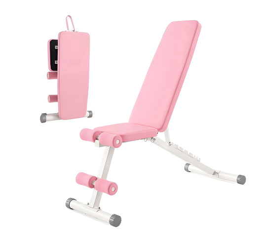 Foldable Weight Bench - 8 Position Adjustable Bench Press for Home Gym - 660 LB
