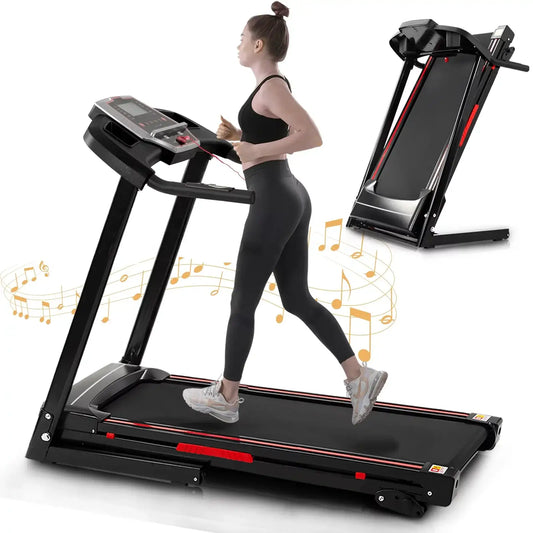 Folding Treadmill 3.5HP Adjustable Incline Bluetooth