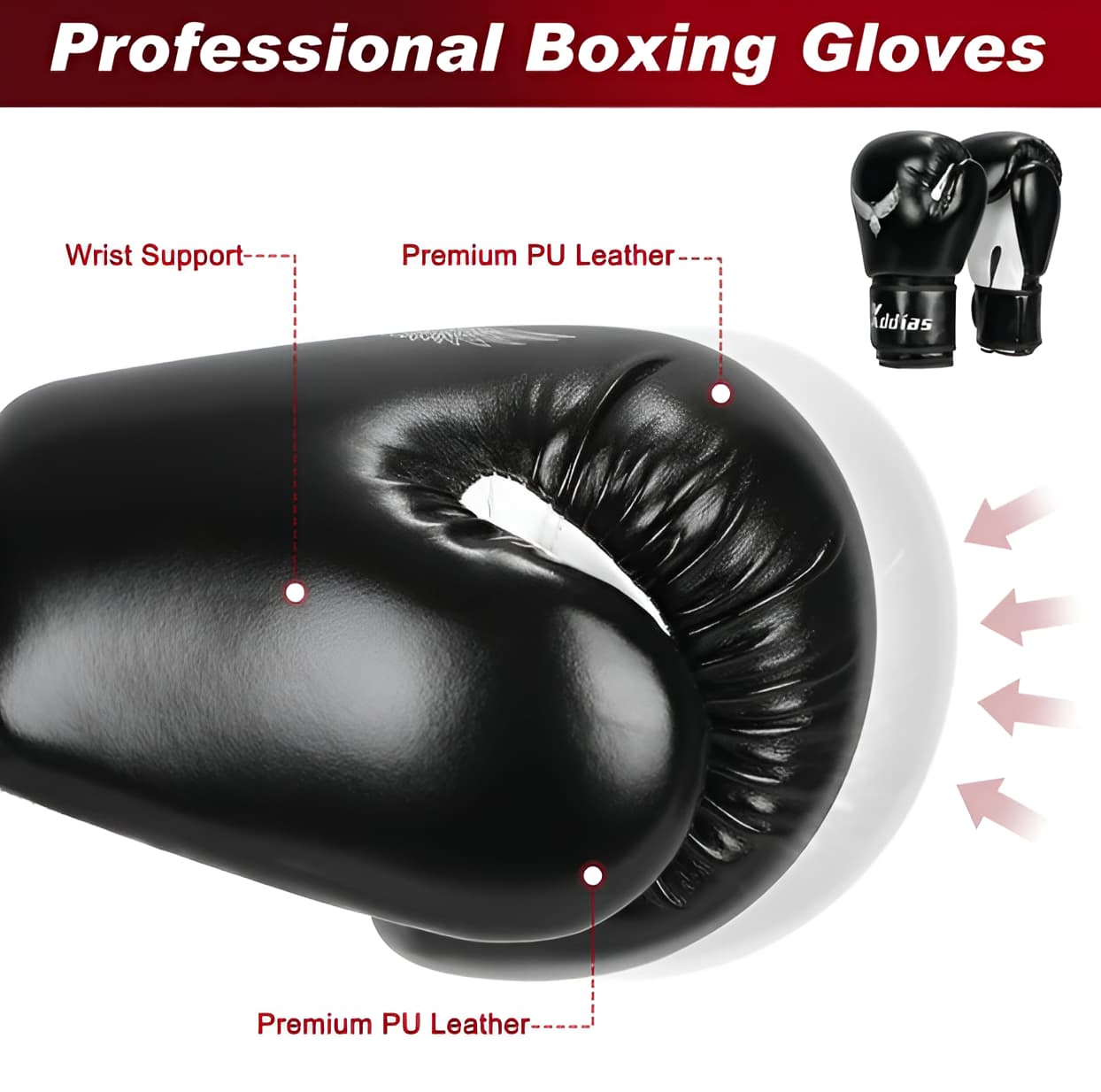 Freestanding Punching Bag with Boxing Gloves - Suction Base