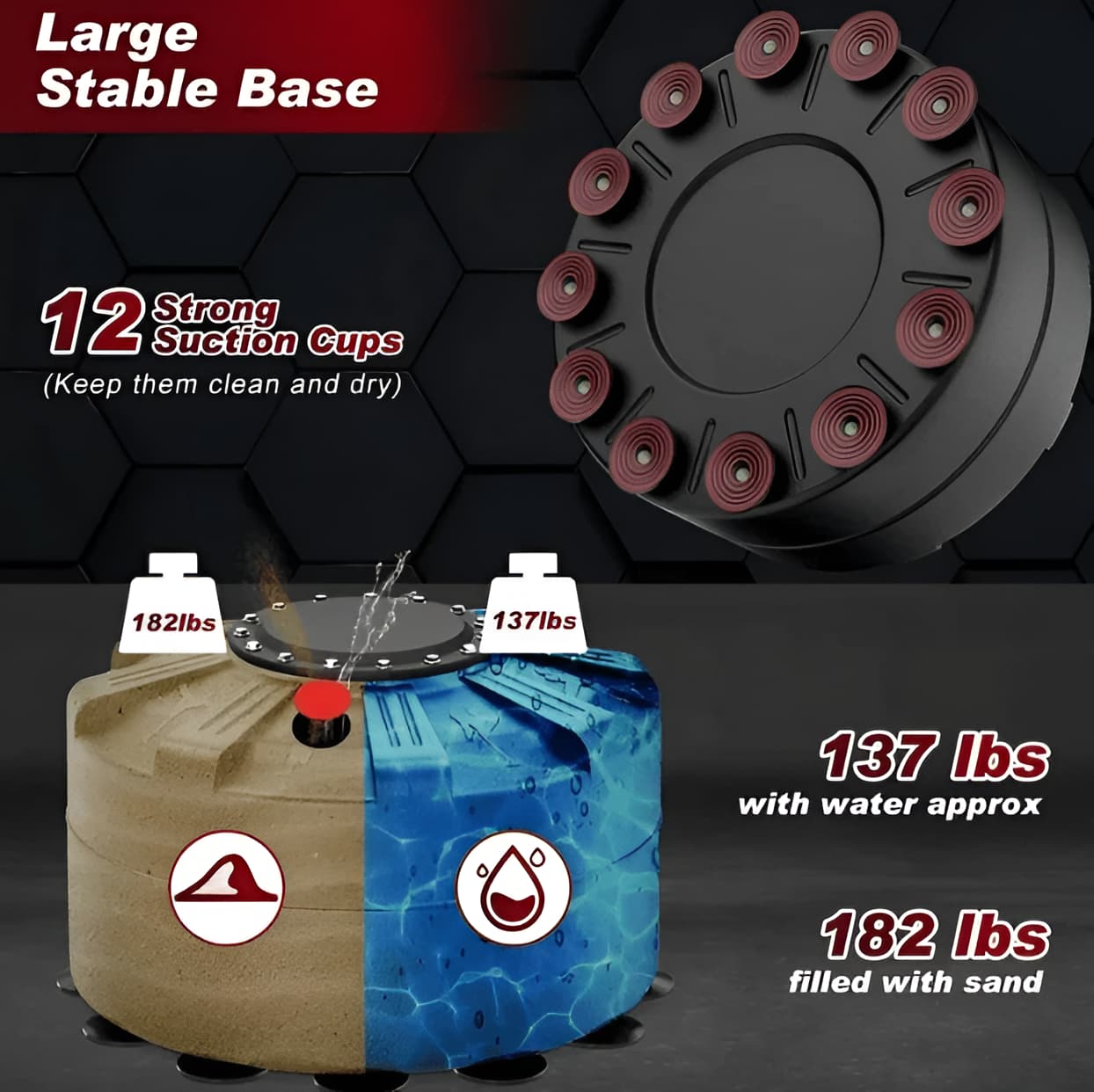 Freestanding Punching Bag with Boxing Gloves - Suction Base