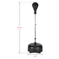 Freestanding Reflex Punching Bag with Adjustable Stand | 53–61" Height