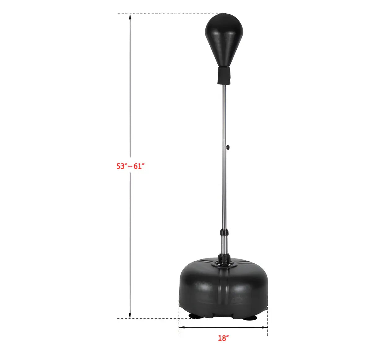 Freestanding Reflex Punching Bag with Adjustable Stand | 53–61" Height