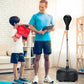 Freestanding Reflex Punching Bag with Adjustable Stand | 53–61" Height