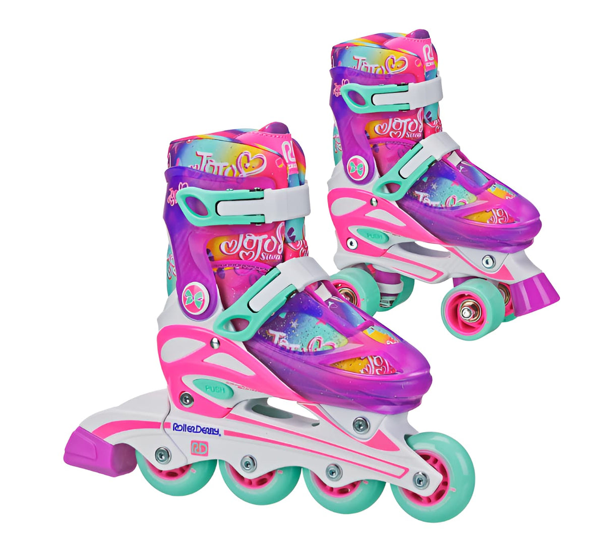 Girls 2-in-1 Convertible Roller Inline Skates