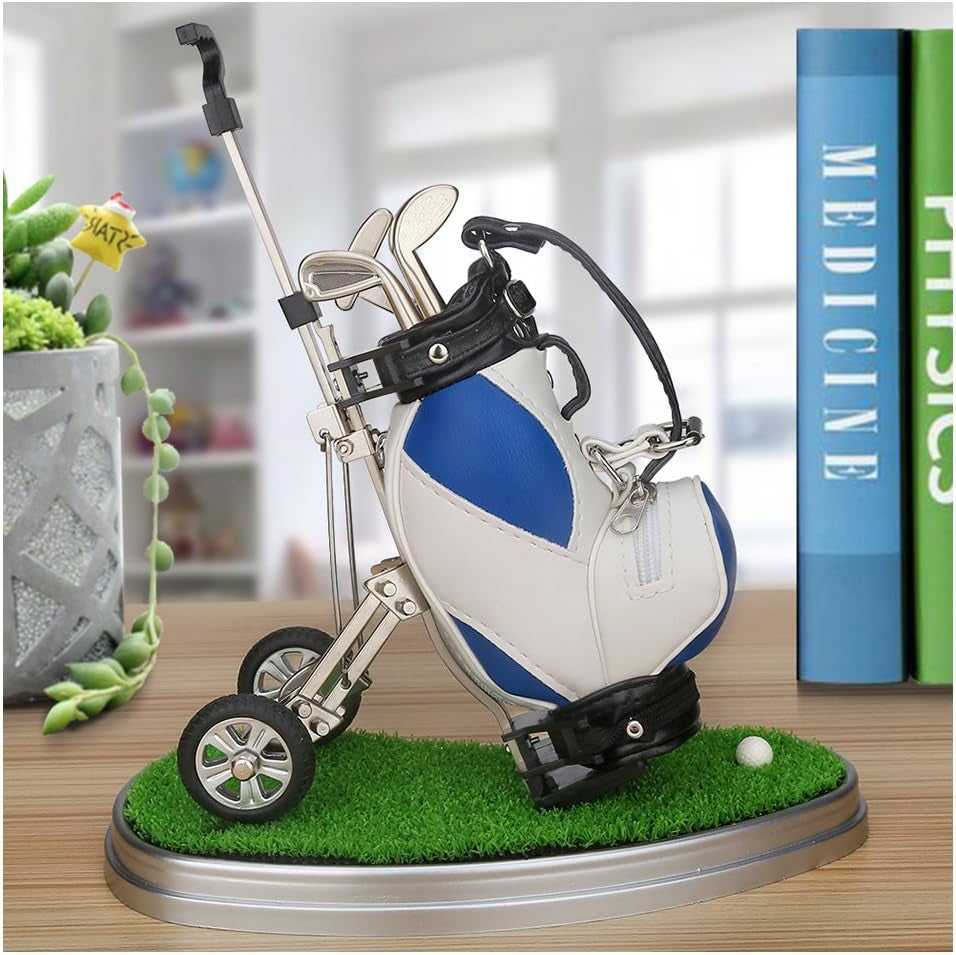 Golf Pen Holder with 3 Pieces Golf Club Pens Set Unique Golf Golf Desk Decor Gifts Souvenirs for Men