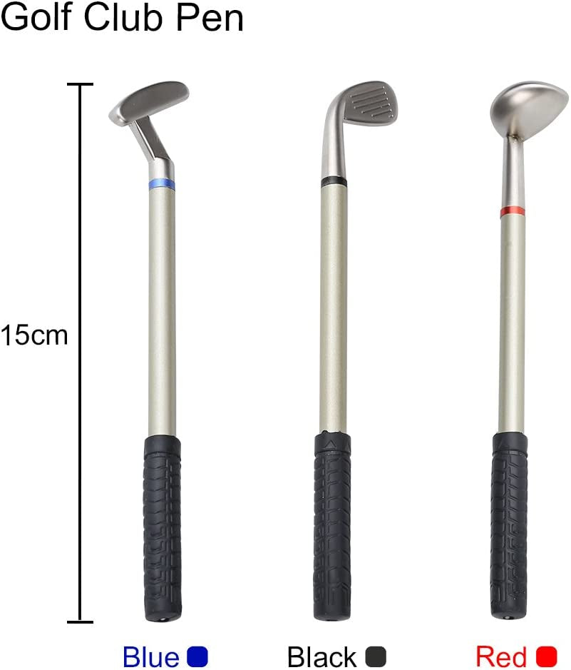 Golf Pen Holder with 3 Pieces Golf Club Pens Set Unique Golf Golf Desk Decor Gifts Souvenirs for Men