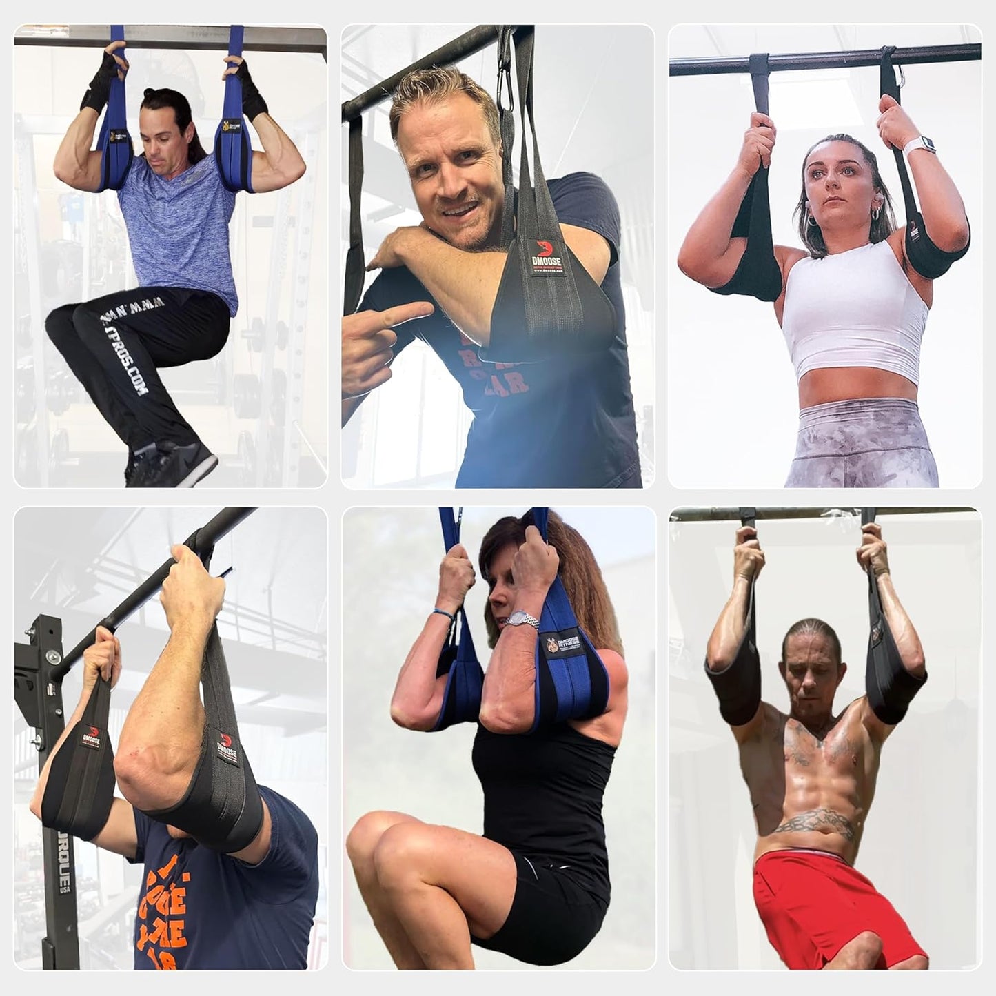 Hanging Ab Straps for Pull up Bar & Core Strength Training - Thick Padded Arm Strap for Ab Swing with 2 Rust-Resistant Carabiners - Pull up Straps for Ab Workouts at Home and Gym (Pair)