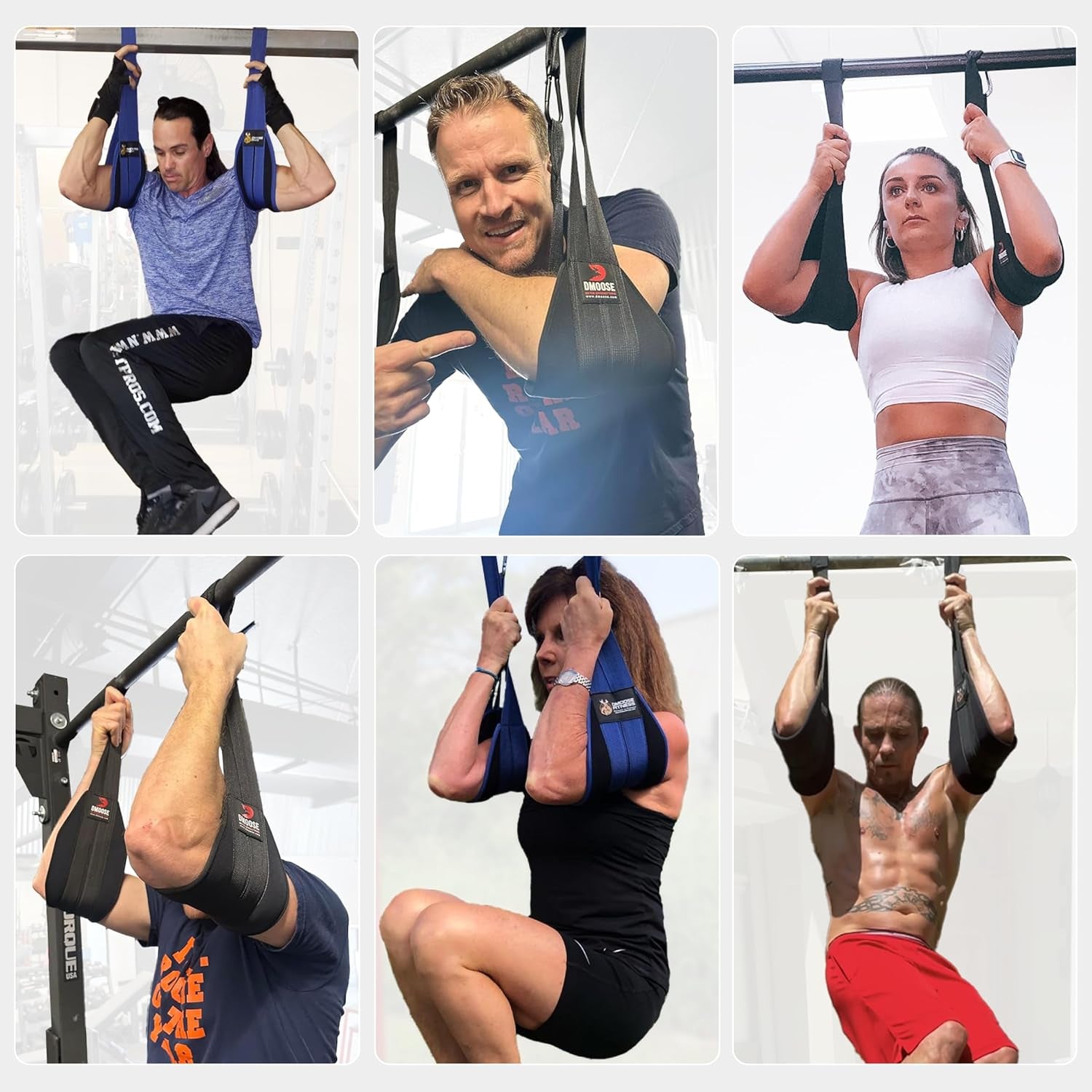 Hanging Ab Straps for Pull up Bar & Core Strength Training - Thick Padded Arm Strap for Ab Swing with 2 Rust-Resistant Carabiners - Pull up Straps for Ab Workouts at Home and Gym (Pair)