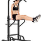 Height Adjustable Power Tower Dip Stands Pull up Bar Strength Training for Home Gym Red