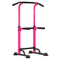 Height Adjustable Power Tower Dip Stands Pull up Bar Strength Training for Home Gym Red