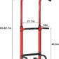Height Adjustable Power Tower Dip Stands Pull up Bar Strength Training for Home Gym Red