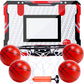 Indoor Basketball Hoop for Kids, Mini Basketball Hoop with Electronic Scoreboard, Sounds, over the Door Basketball Game Toys Gifts 3 Balls for Kids & Adults