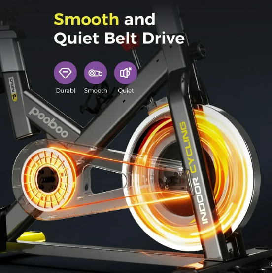 Indoor Exercise Bike - Magnetic Resistance Stationary Bike with LCD Monitor, 350 lbs Capacity