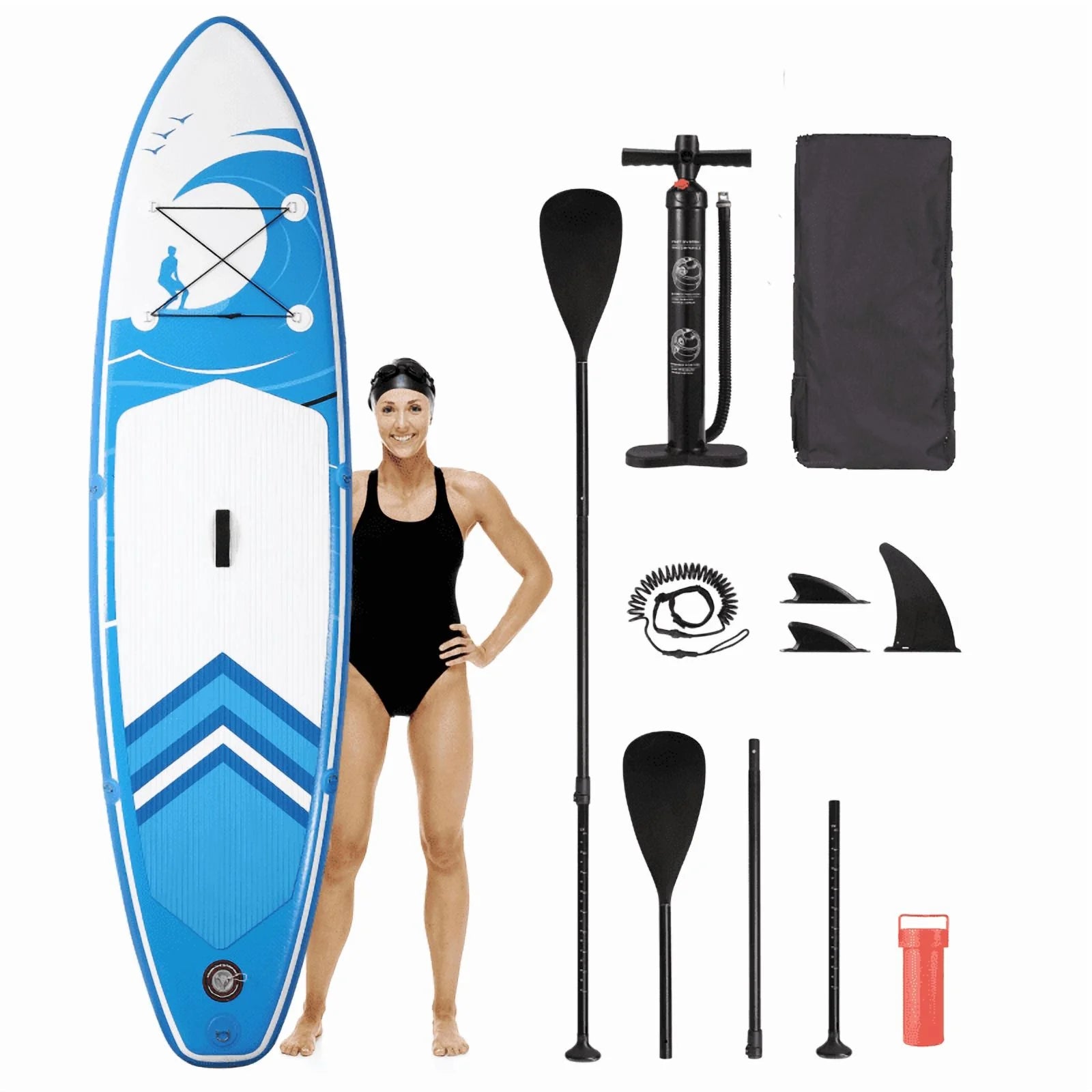 Inflatable Paddle Board Stand up Paddle Board 6 in Thick with Sup Accessories and Carry Bag and Fast Pumping for Adults and Youth