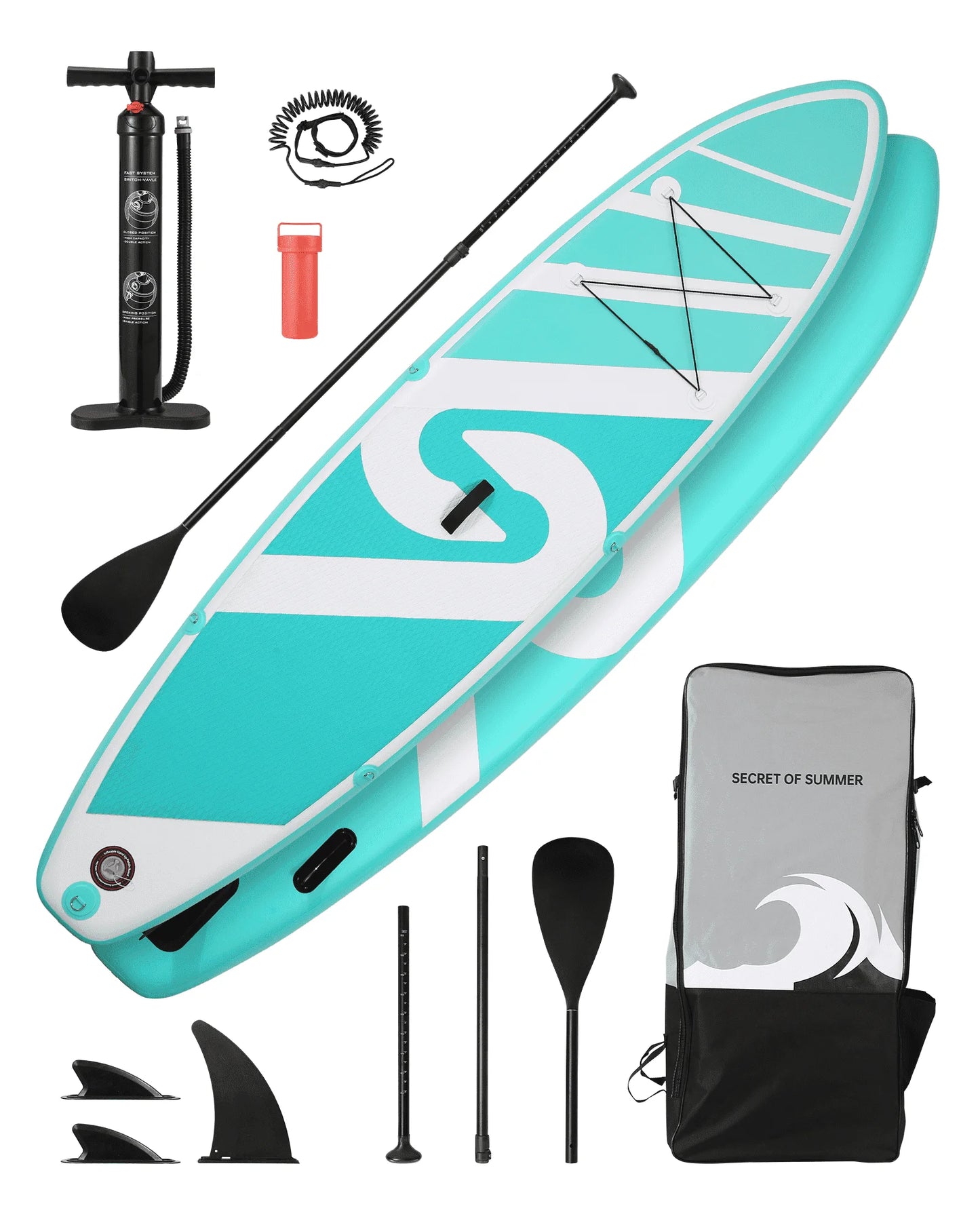 Inflatable Paddle Board Stand up Paddle Board 6 in Thick with Sup Accessories and Carry Bag and Fast Pumping for Adults and Youth