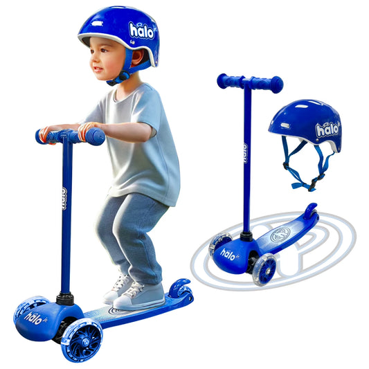 Jr 3 Wheel Scooter & Helmet Pink Super-Bright Light up Wheels 3+ Unisex