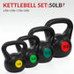 Kettlebell Weight Set 5-20 lbs Wide Grip 4 Piece