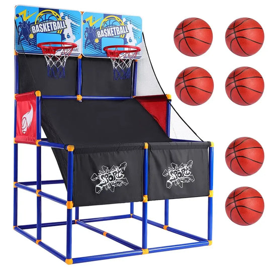 Kids Basketball Hoop Arcade Game with 6 Balls & Pump – Ages 3-6