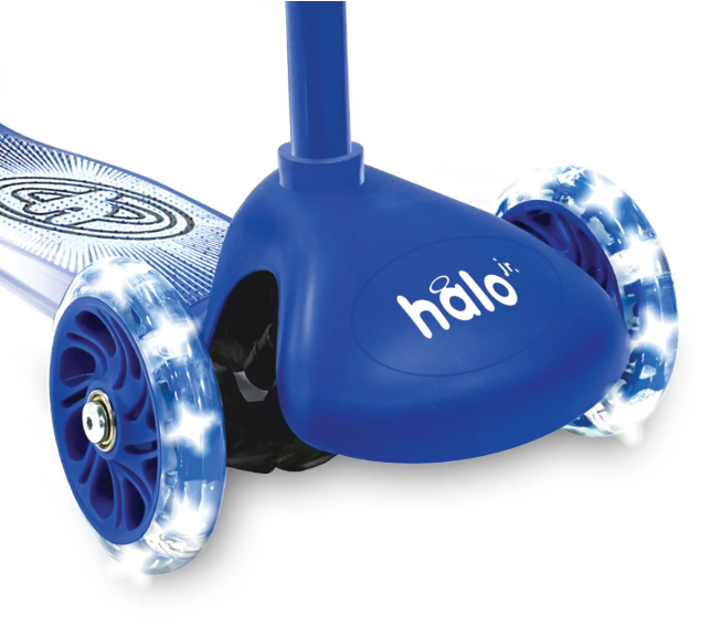 Kids 3-Wheel Scooter with Helmet - Light-Up Wheels