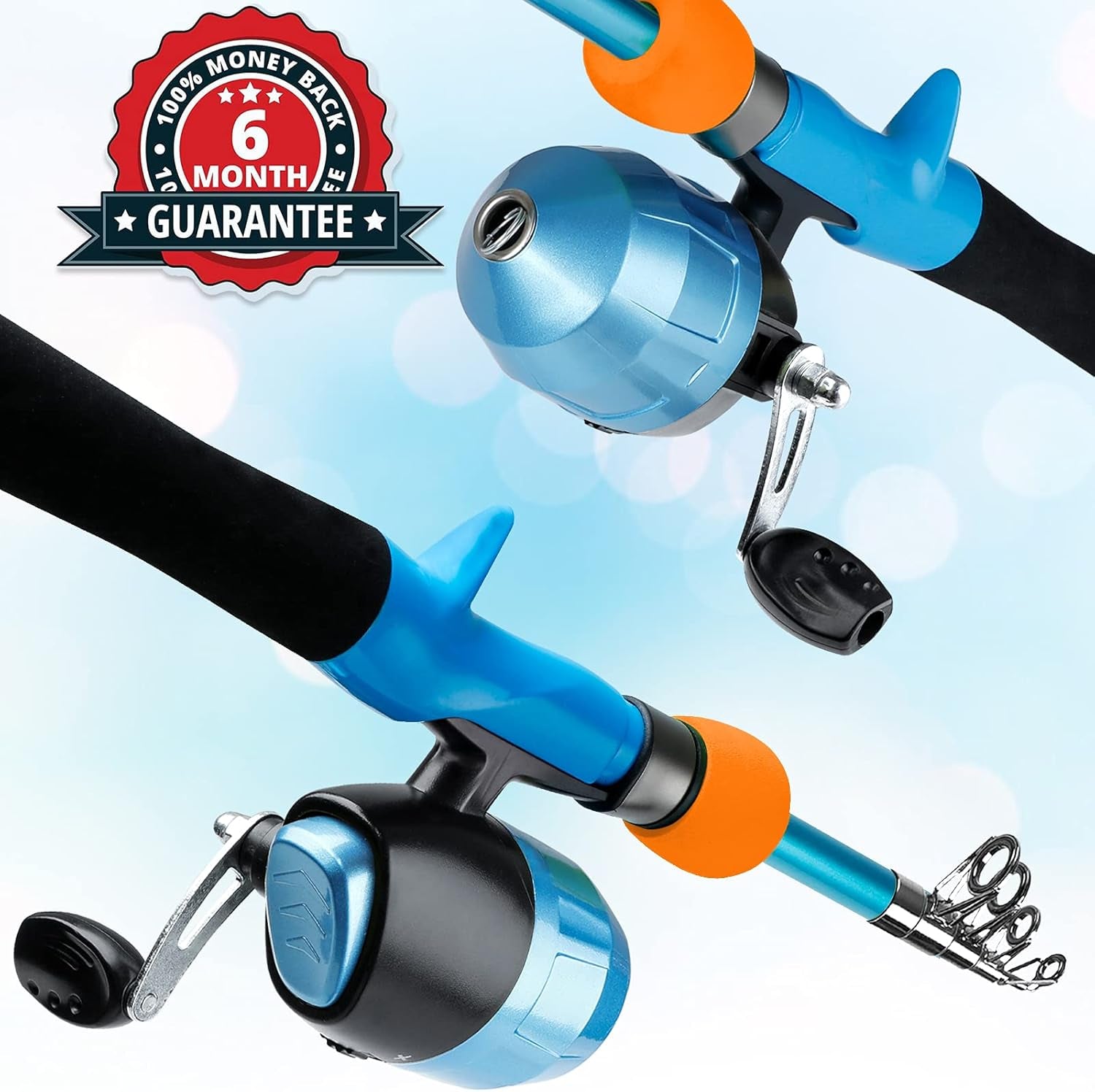 Kids Fishing Pole - Kids Fishing Rod Reel Combo Starter Kit - with Tackle Box, Practice Plug, Beginner'S Guide and Travel Bag for Boys, Girls and Youth