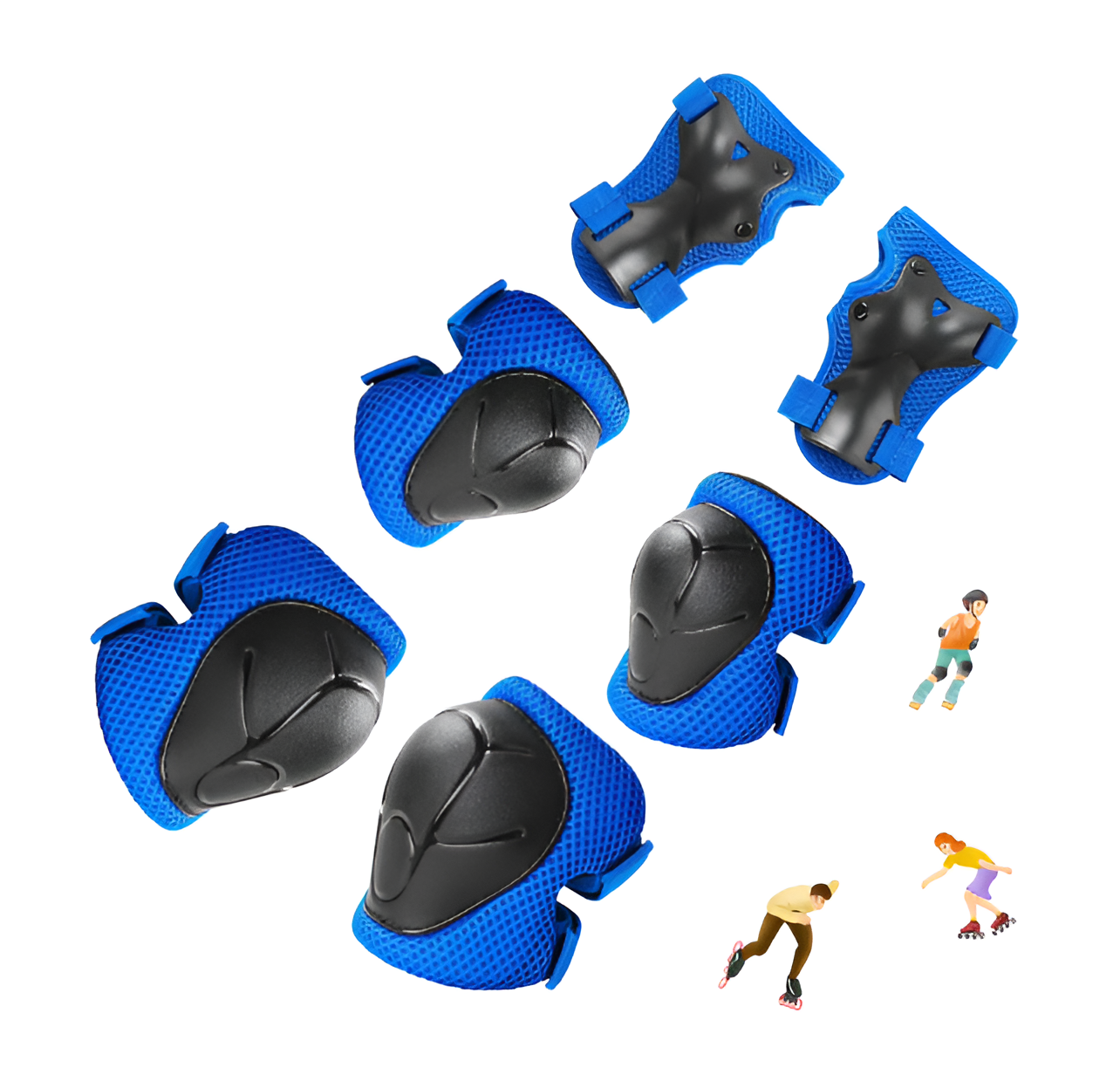 Kids Protective Gear Set - Knee Pads, Elbow Pads & Wrist Guards (3-in-1)