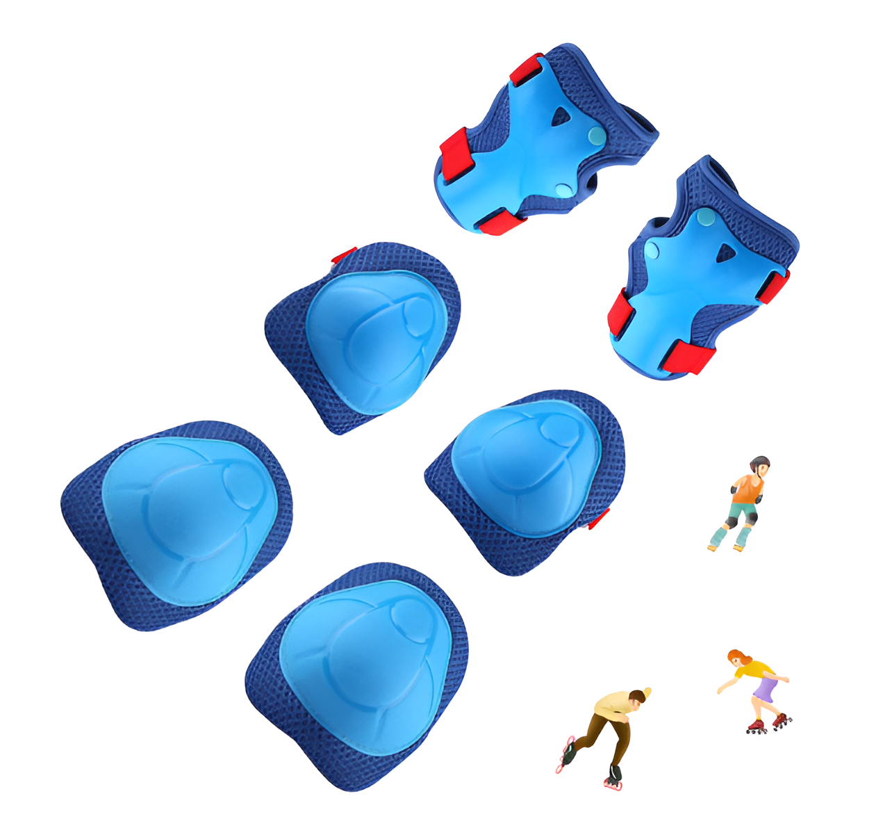 Kids Protective Gear Set - Knee Pads, Elbow Pads & Wrist Guards (3-in-1)