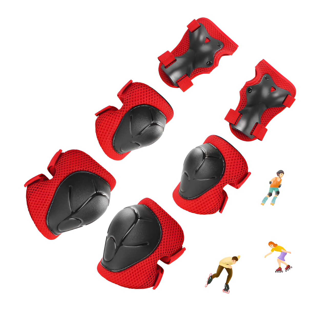 Kids Protective Gear Set - Knee Pads, Elbow Pads & Wrist Guards (3-in-1)