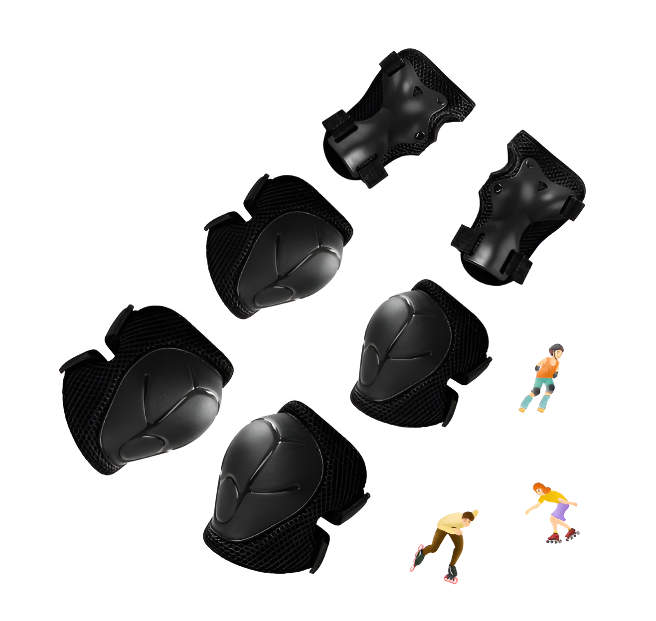 Kids Protective Gear Set - Knee Pads, Elbow Pads & Wrist Guards (3-in-1)