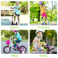 Kids Protective Gear Set, Knee Pads for Kids 2-8 Years Toddler, Knee and Elbow Pads with Wrist Guards for Skating Cycling Bike, Green