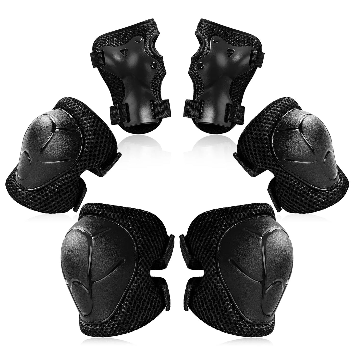 Kids Protective Gear Set, Knee Pads for Kids 2-8 Years Toddler, Knee and Elbow Pads with Wrist Guards for Skating Cycling Bike, Green