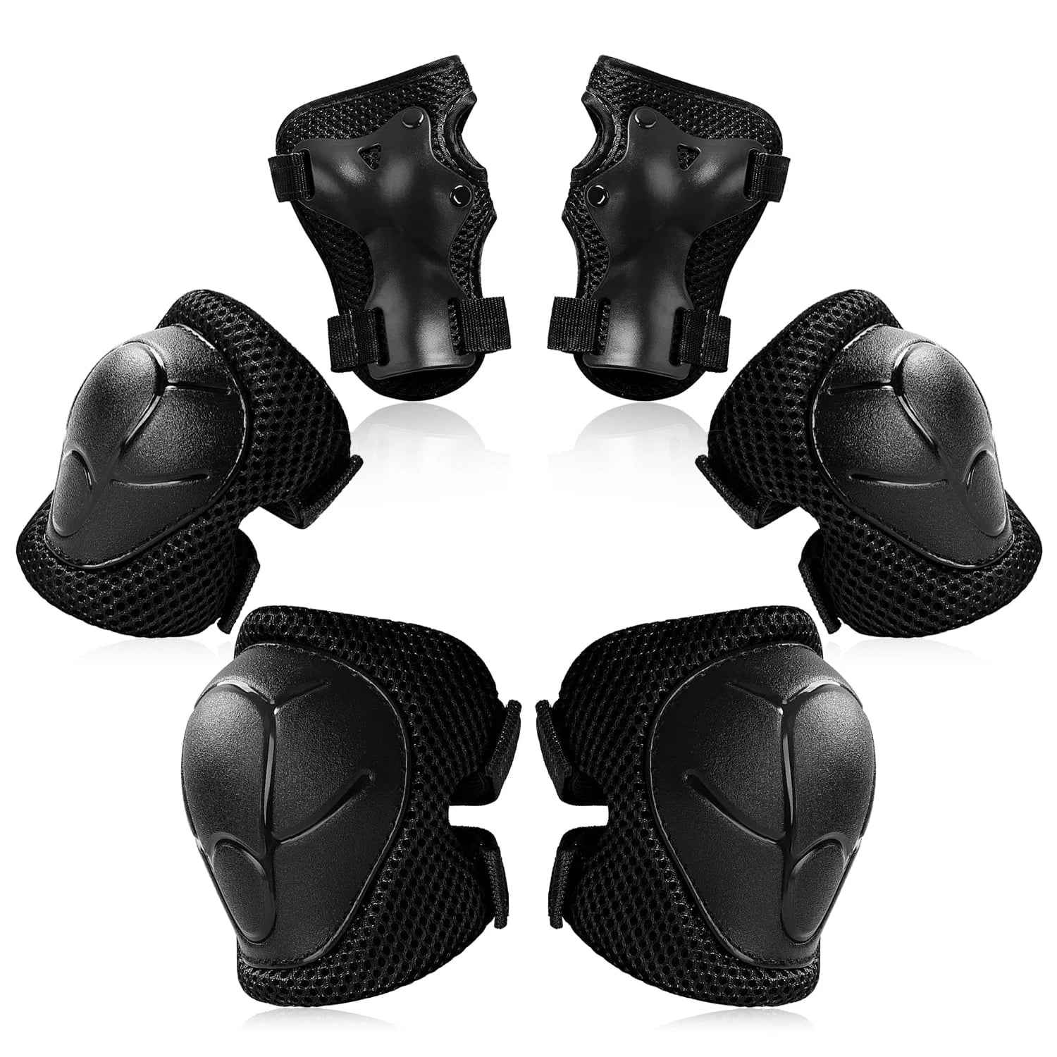 Kids Protective Gear Set, Knee Pads for Kids 2-8 Years Toddler, Knee and Elbow Pads with Wrist Guards for Skating Cycling Bike, Green