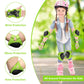 Kids Protective Gear Set, Knee Pads for Kids 2-8 Years Toddler, Knee and Elbow Pads with Wrist Guards for Skating Cycling Bike, Green