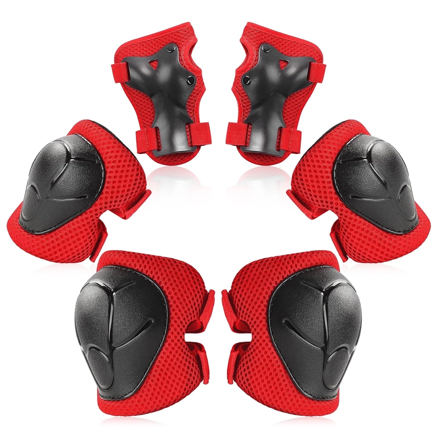 Kids Protective Gear Set, Knee Pads for Kids 2-8 Years Toddler, Knee and Elbow Pads with Wrist Guards for Skating Cycling Bike, Green