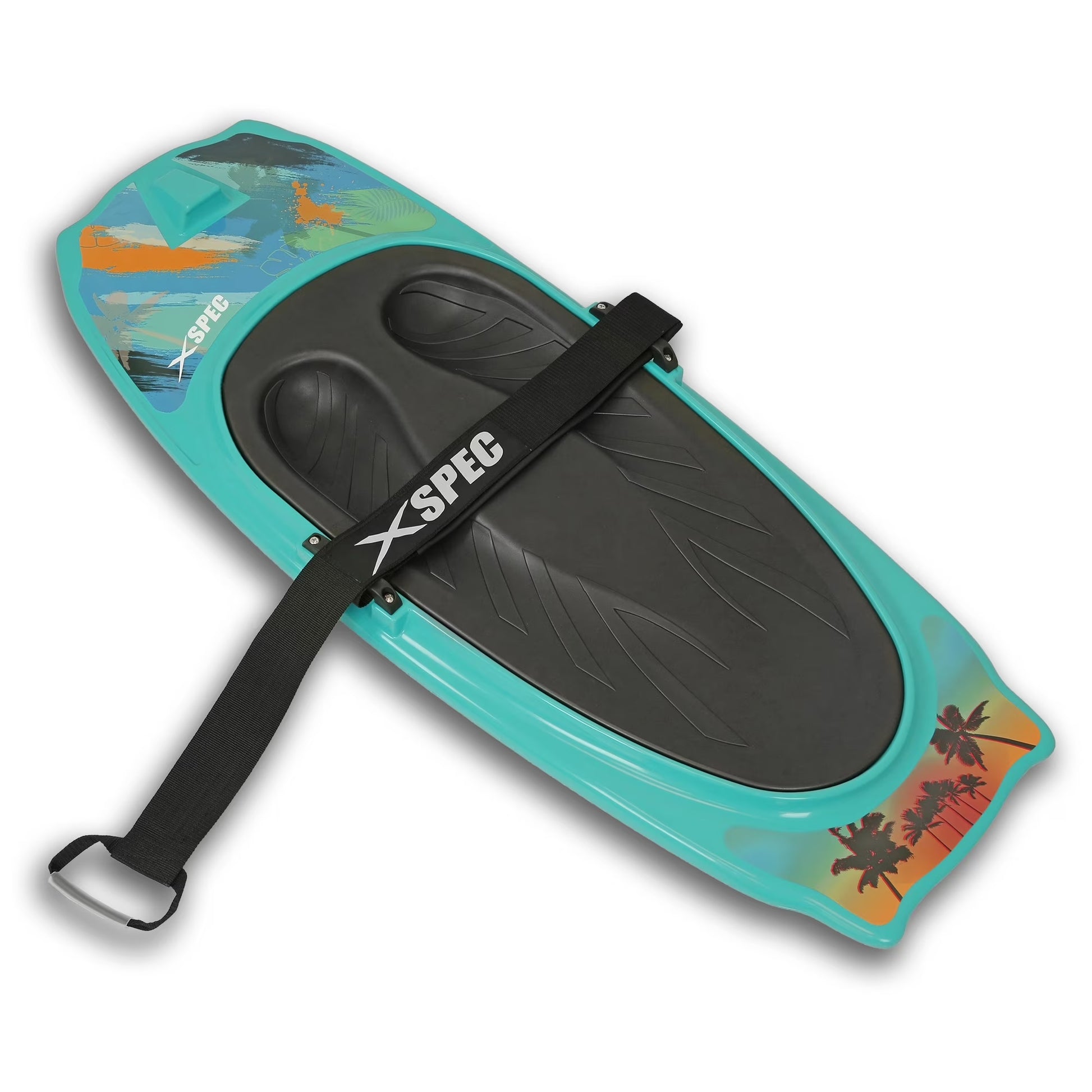 Kneeboard with Hook for Knee Surfing Boating Waterboarding, Aqua