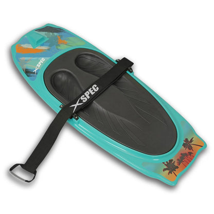 Kneeboard with Hook for Knee Surfing Boating Waterboarding, Aqua