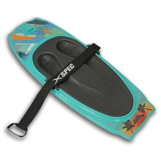 Kneeboard with Hook for Knee Surfing Boating Waterboarding, Aqua