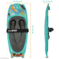 Kneeboard with Hook for Knee Surfing Boating Waterboarding, Aqua
