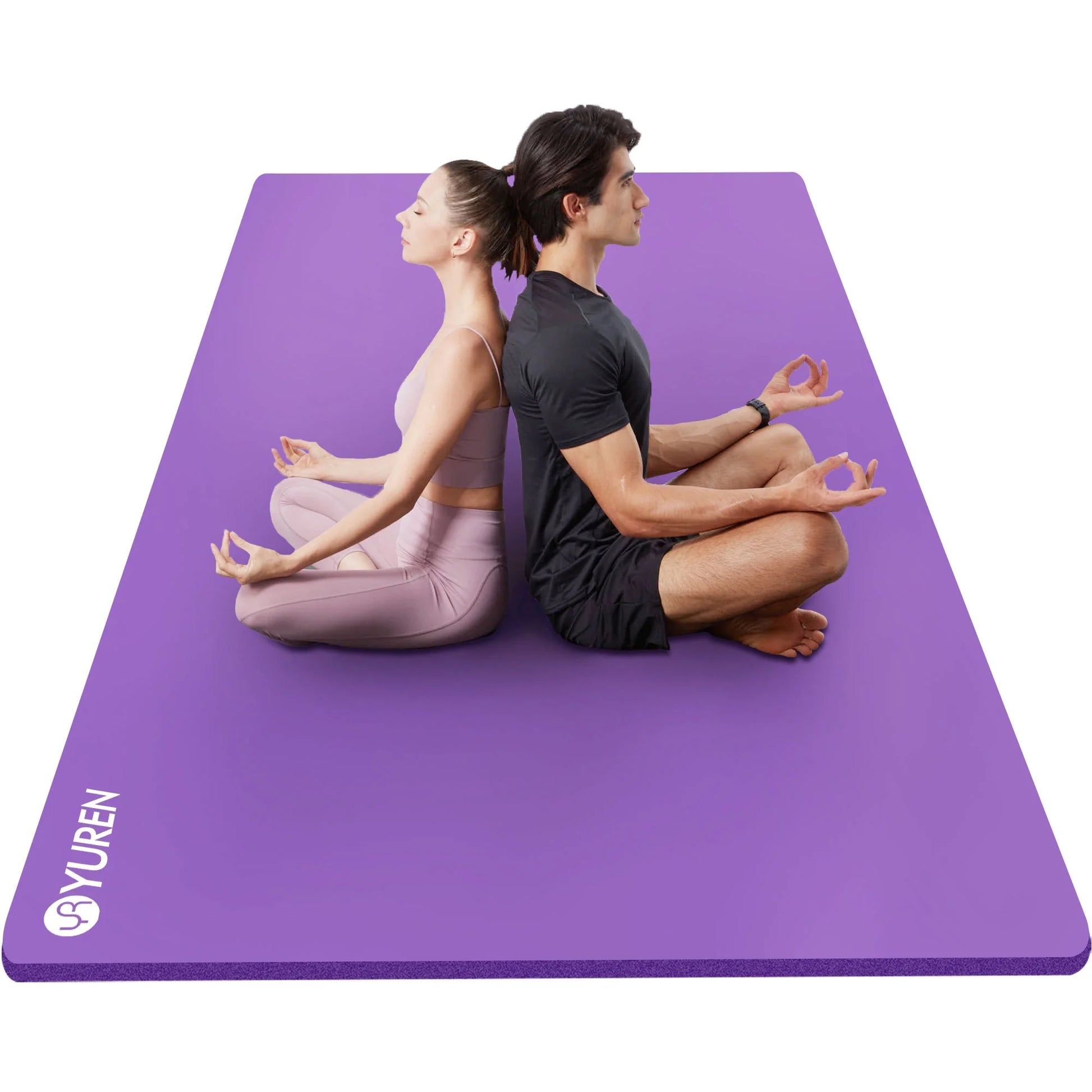 Large Yoga Mat 78X51" 10Mm Thick NBR Foam Exercise Mats for Home/Gym Fitness Workout, Blue