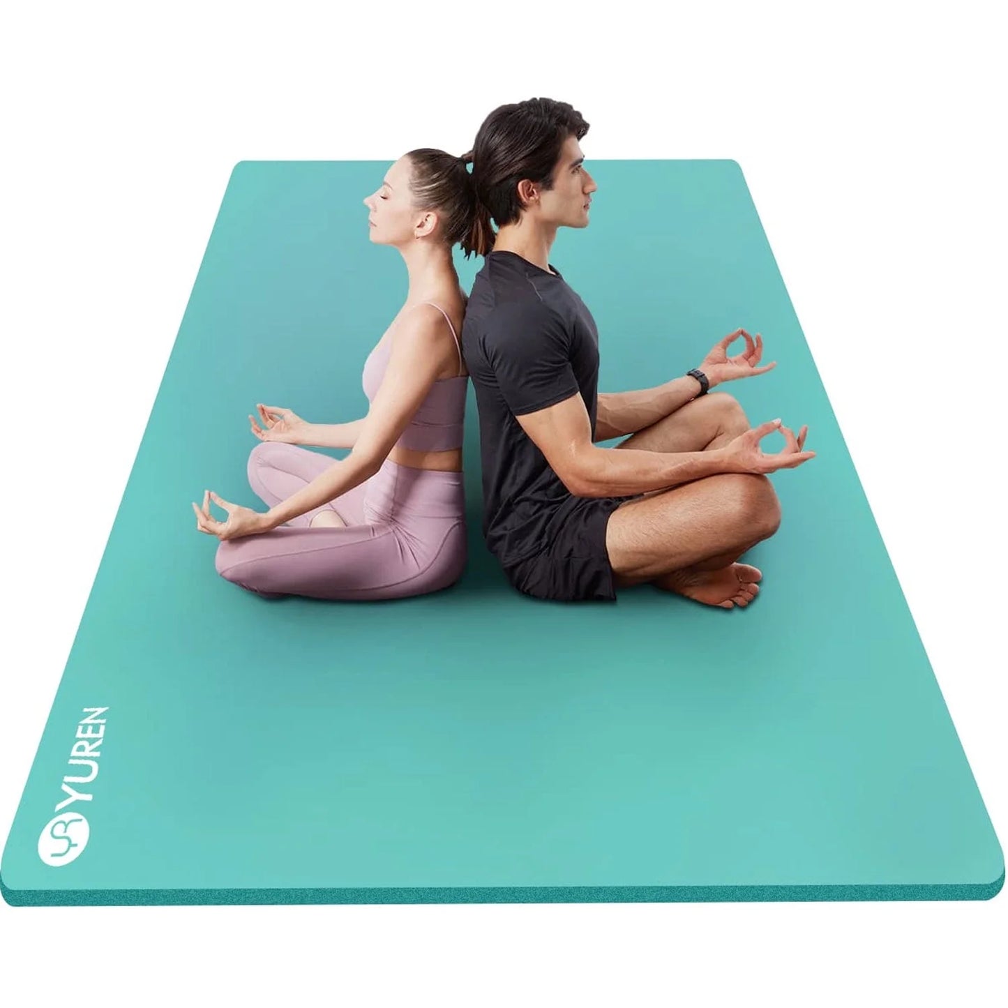 Large Yoga Mat 78X51" 10Mm Thick NBR Foam Exercise Mats for Home/Gym Fitness Workout, Blue
