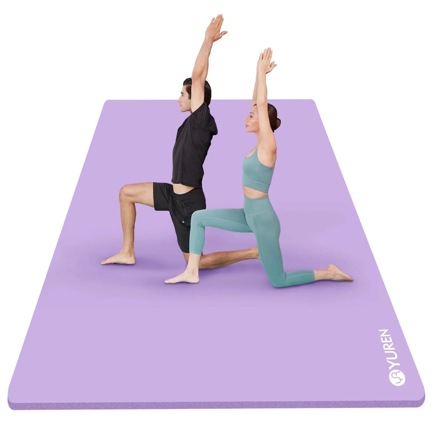 Large Yoga Mat 78X51" 10Mm Thick NBR Foam Exercise Mats for Home/Gym Fitness Workout, Blue