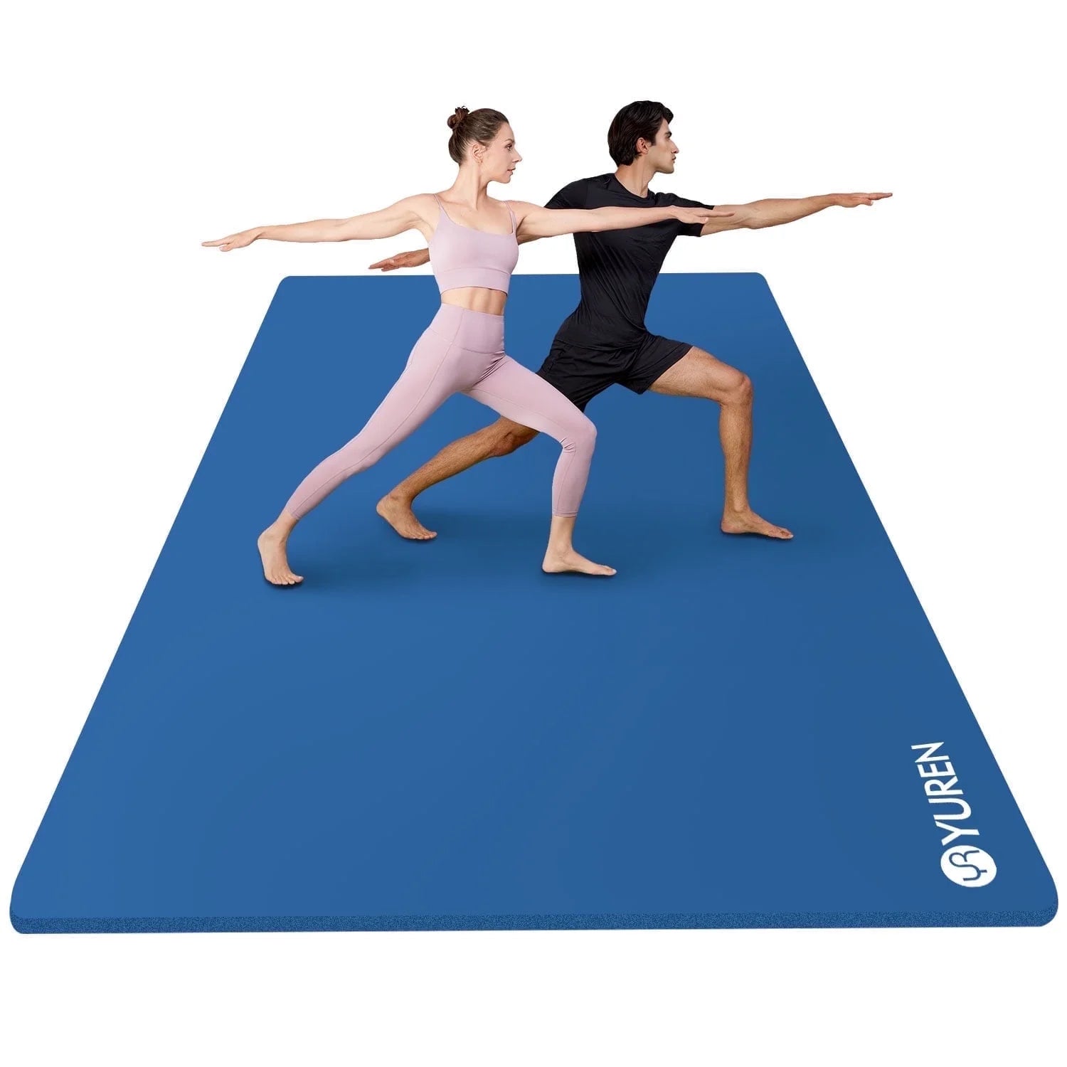 Large Yoga Mat 78X51" 10Mm Thick NBR Foam Exercise Mats for Home/Gym Fitness Workout, Blue