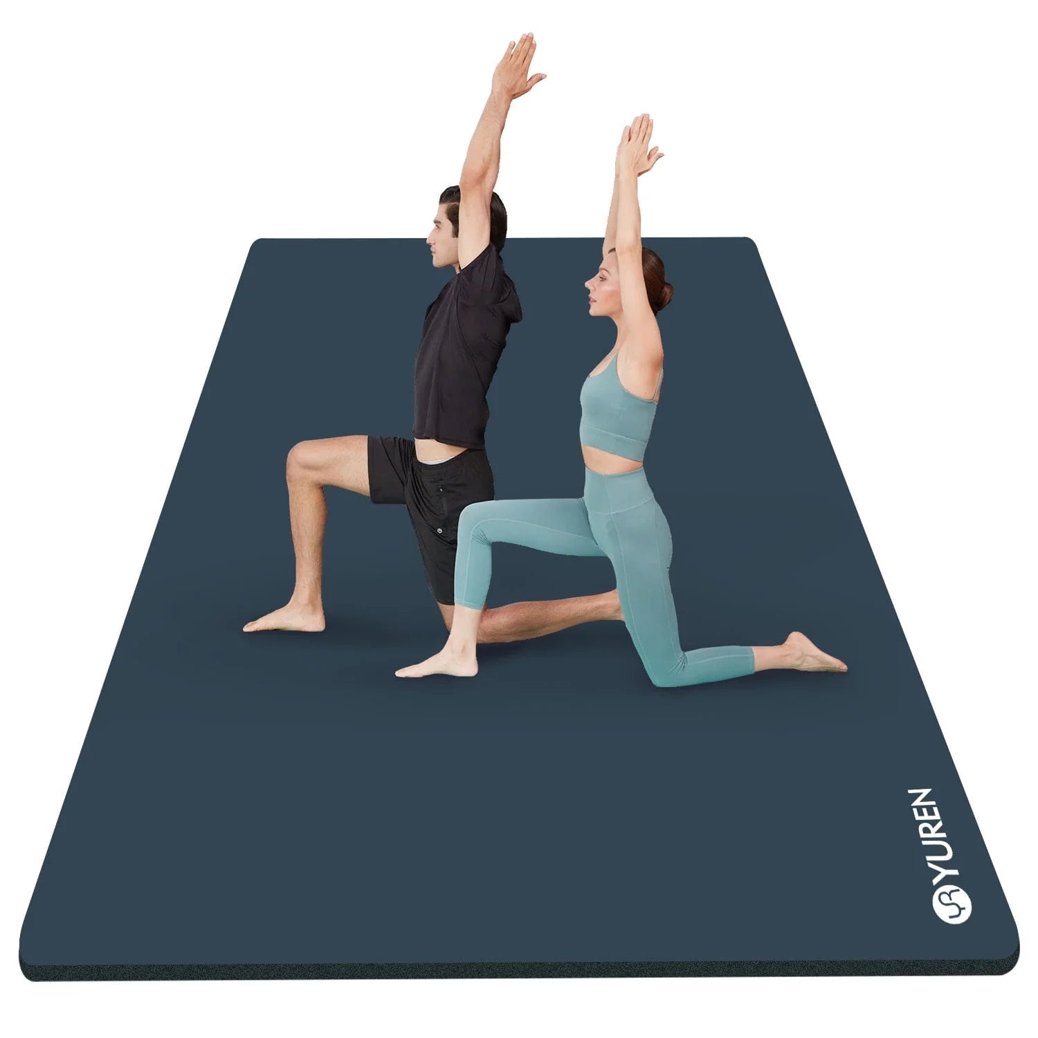 Large Yoga Mat 78X51" 10Mm Thick NBR Foam Exercise Mats for Home/Gym Fitness Workout, Blue