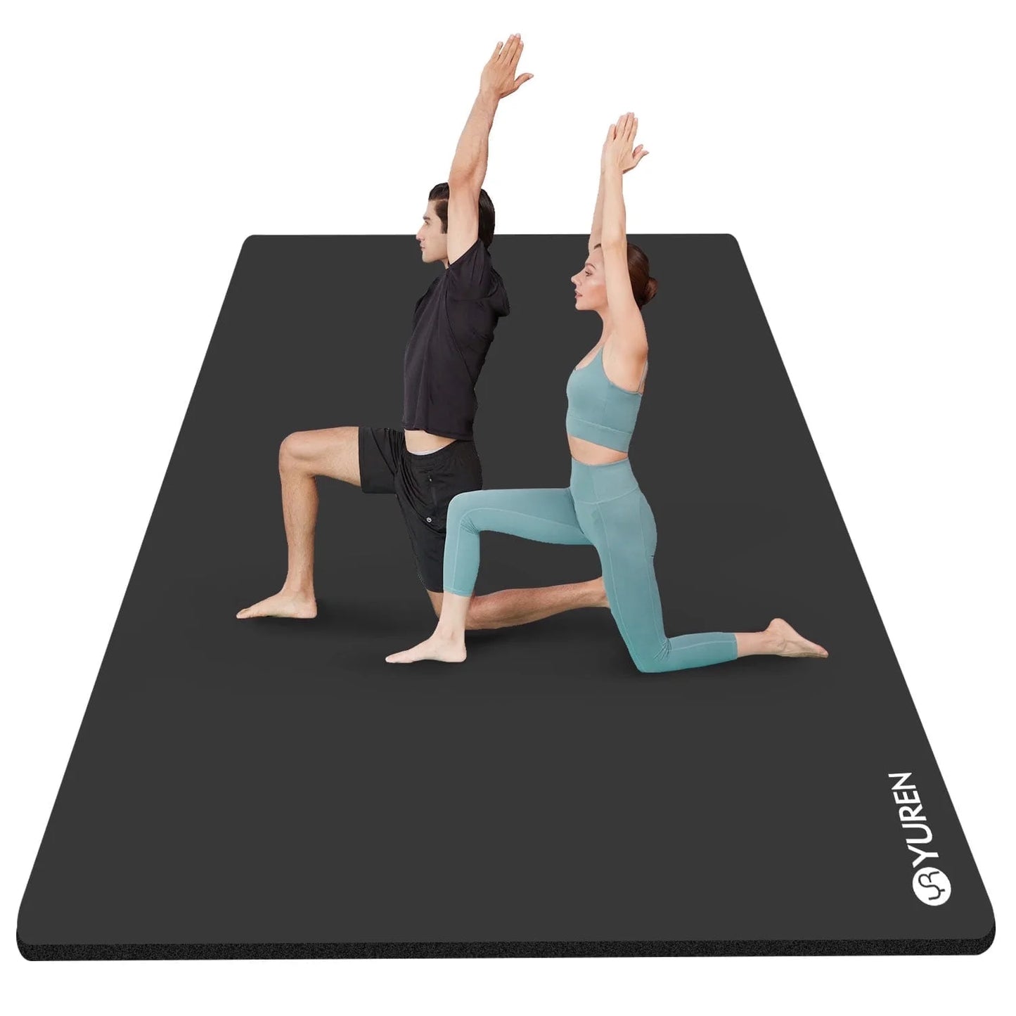 Large Yoga Mat 78X51" 10Mm Thick NBR Foam Exercise Mats for Home/Gym Fitness Workout, Blue