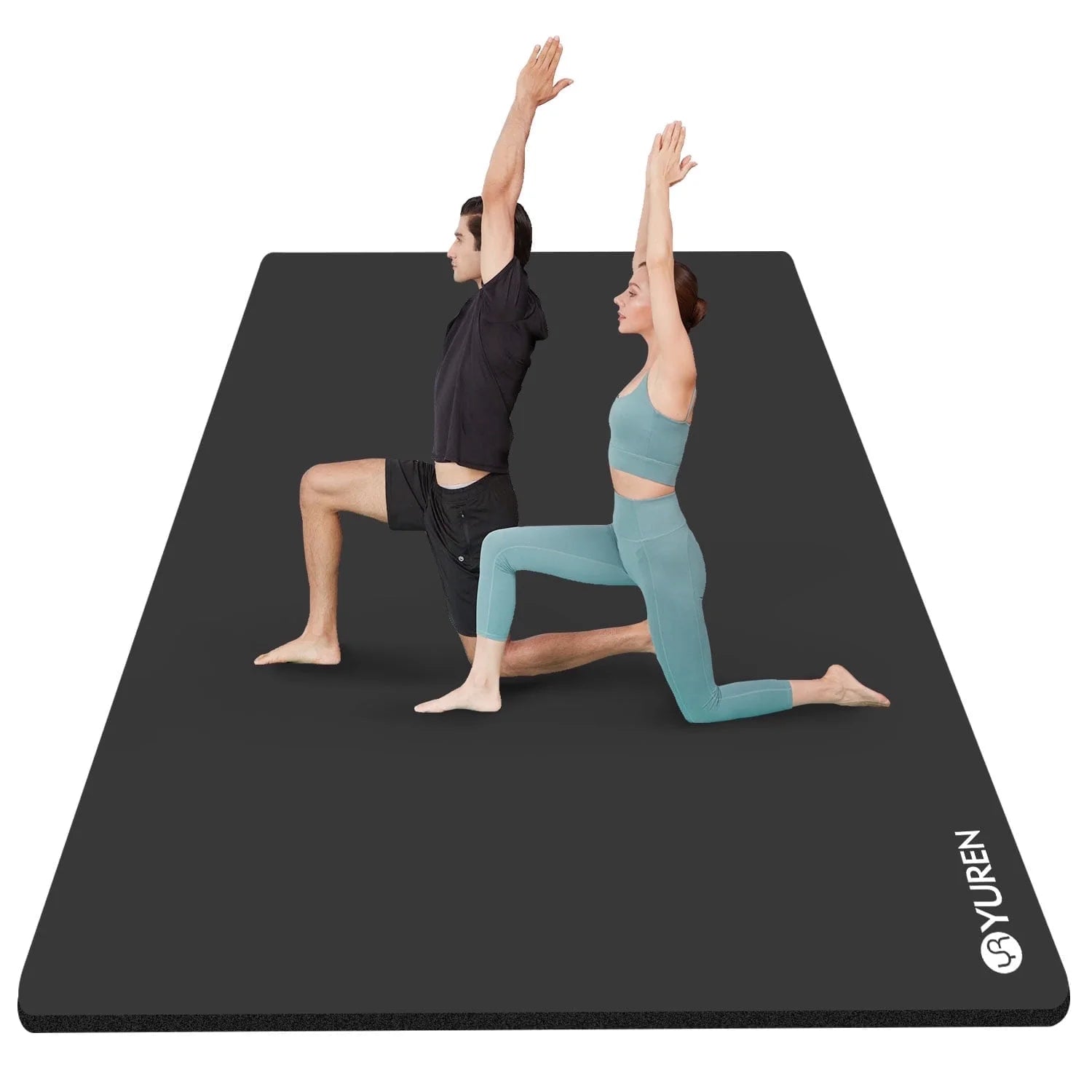 Large Yoga Mat 78X51" 10Mm Thick NBR Foam Exercise Mats for Home/Gym Fitness Workout, Blue