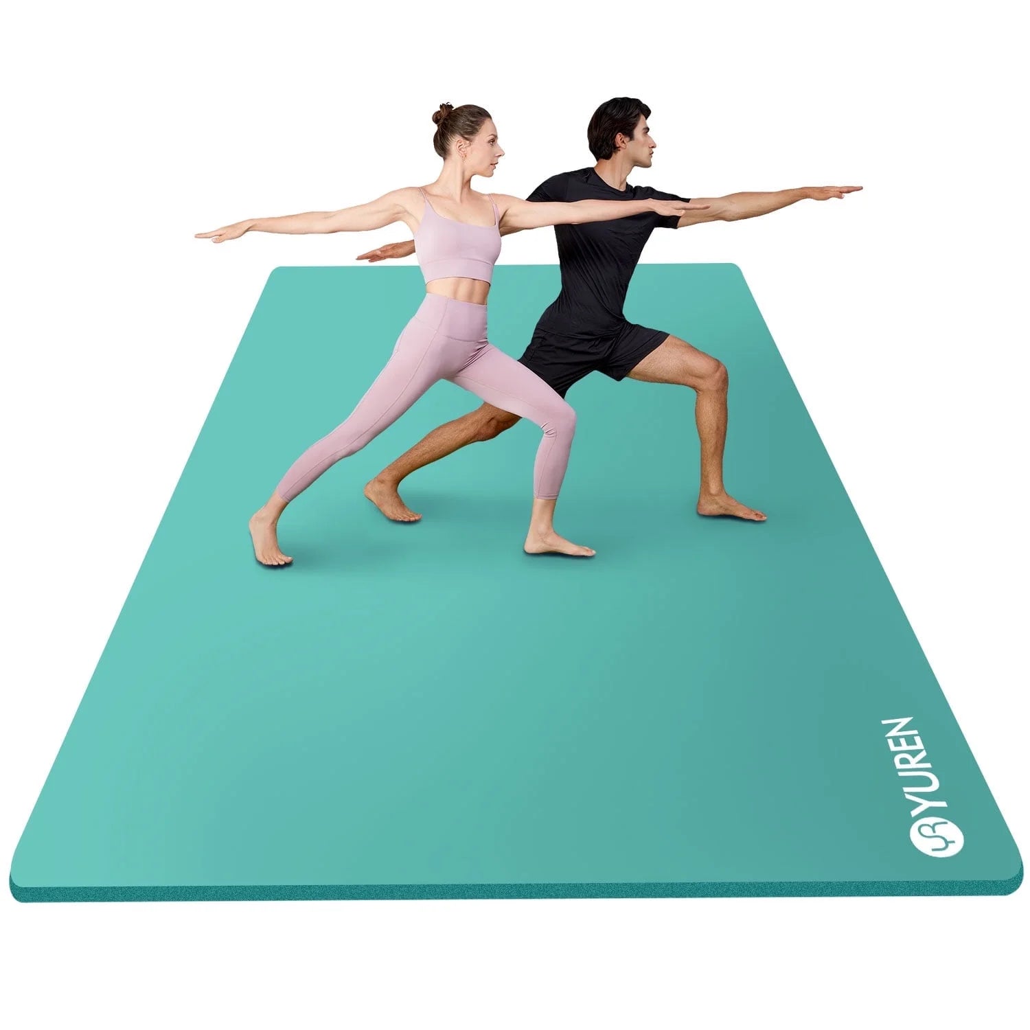 Large Yoga Mat 78X51" 10Mm Thick NBR Foam Exercise Mats for Home/Gym Fitness Workout, Blue