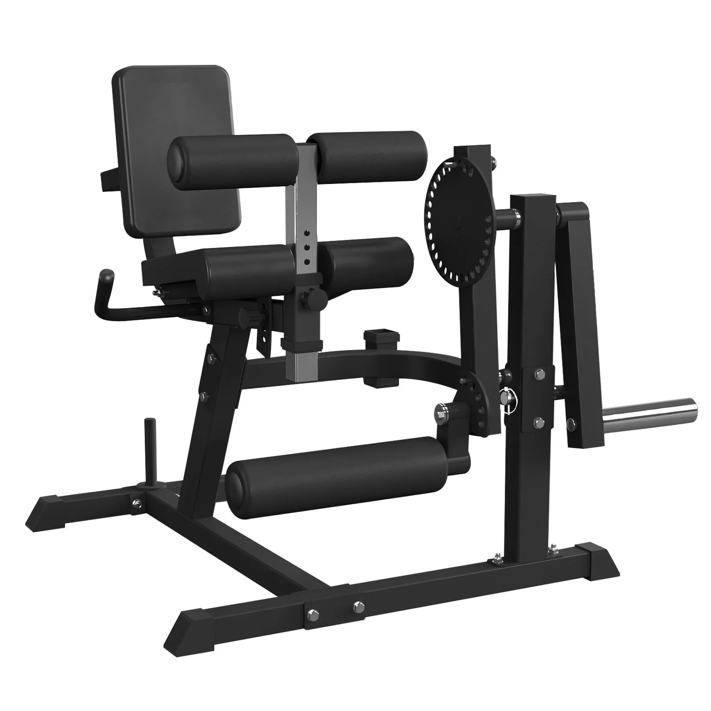 Leg Extension and Curl Machine, Leg Training Bench with 50LBS Weight Plates, Adjustable Leg Machine with Storage Places for Home Gym