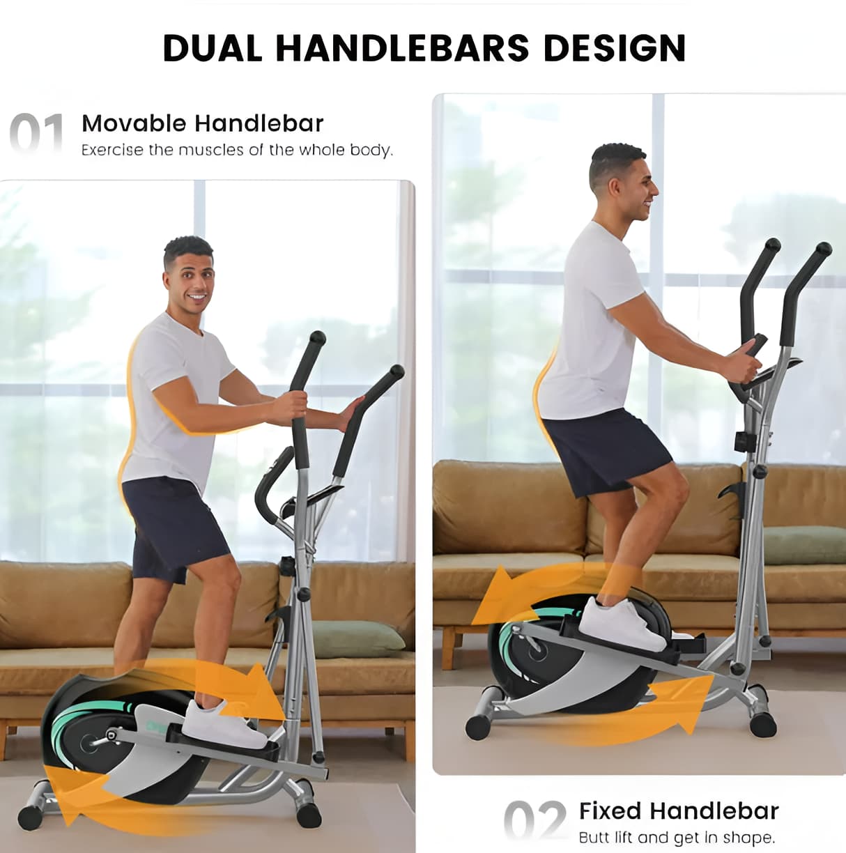 Magnetic Elliptical Machine - 16-Level Resistance, 265 lbs Capacity