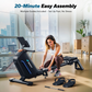 Magnetic Row Machine with 51.2" Extended Rail, 16-Level Powerful Magnetic Rower and 350 LBS Weight Capacity